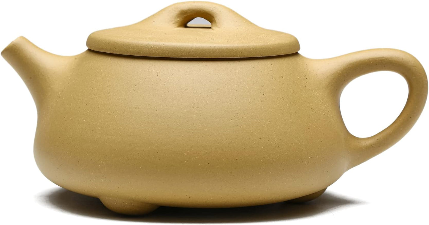 SILINE Zisha Tea Pot,Chinese Real Yixing Clay Handmade Teapot 10.6 Oz,Brew Kung Fu Loose Leaf Tea Maker