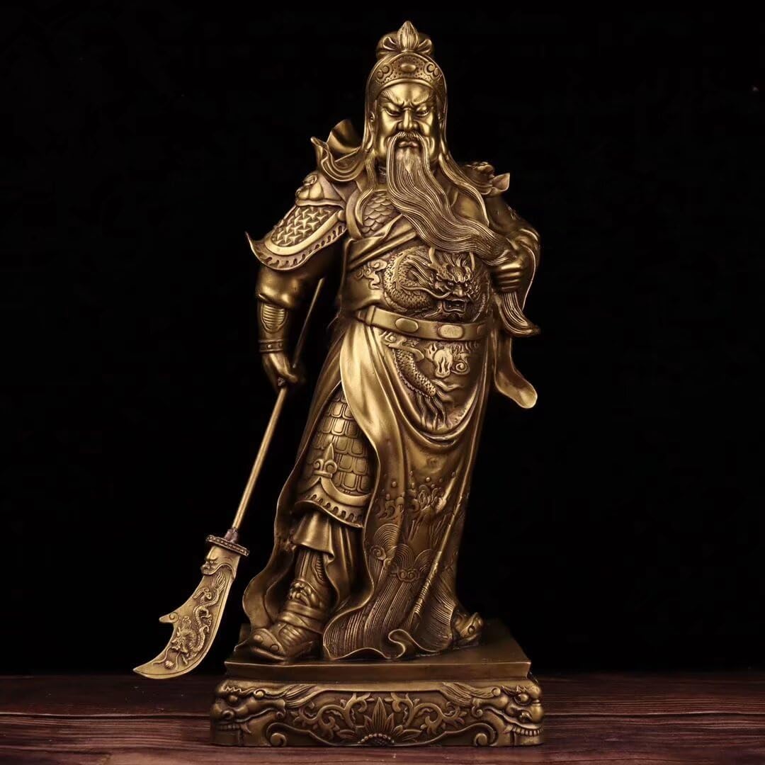 ZHONNA Guan Gong The God of Wealth Bronze Statue of Guan Yu The Chinese god of war attracts Wealth and feng Shui Gifts