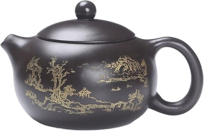Teapot Chinese Zisha Xishi Handmade Teapot Pu'er Tea Set Small Exquisite and Durable Tea Maker 250ML Tea Kettle