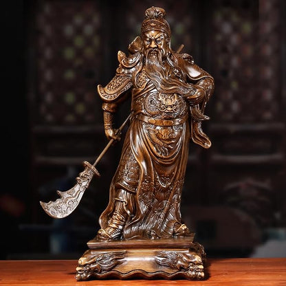 Zelbuck Lucky Guan Gong Ornament Home Wu Caishen Enshrining God Statue Guan Erye Buddha Statue Guan Yu Guan Yunchang Statue God of Wealth