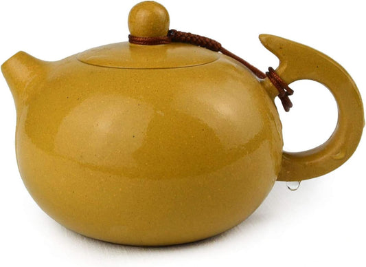 Teapot 270ml Chinese Yixing Clay Xishi Pots Zisha Genuine Classic for Loose Gongfu Tea (Yellow clay)