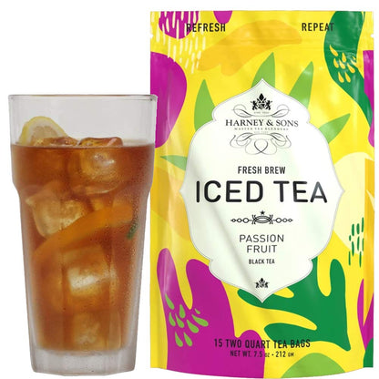 Harney & Sons Fresh Brew Peach Iced Tea, 3 count box, Makes 6 Quarts of Iced Tea