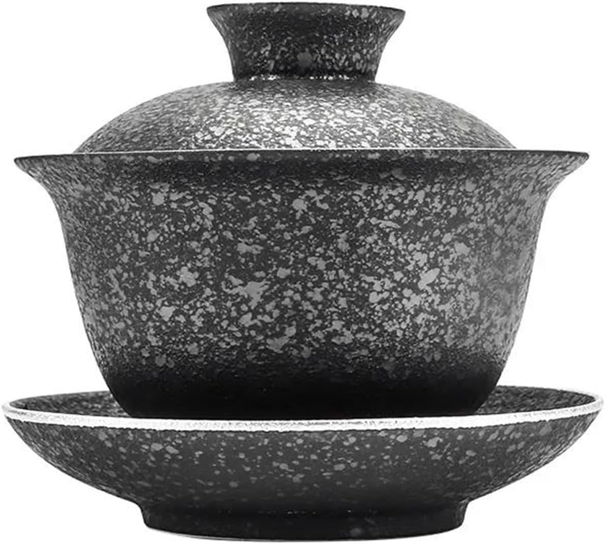Afternoon Tea Set Ceramic Silver Covered Bowl 999 Pure Silver Covered Bowl Rough Pottery Kung Fu Tea Set Hand Gilded Silver Sancai Tea Bowl Tea Cu Tea Set For Adults