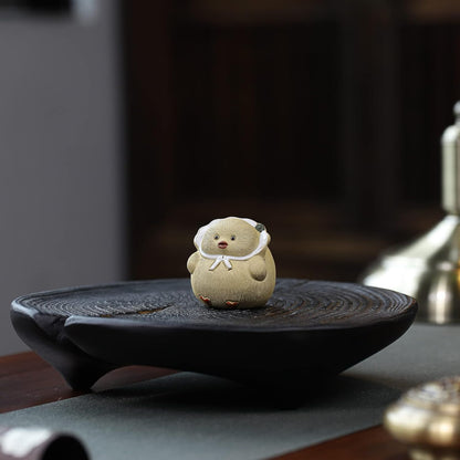 SILINE Yixing Zisha Clay Tea Pet,Chinese Zodiac Signs Statues Animal Figurine,Gongfu Tea Tray Accessories Ornament (Chicken,Duanni Clay)