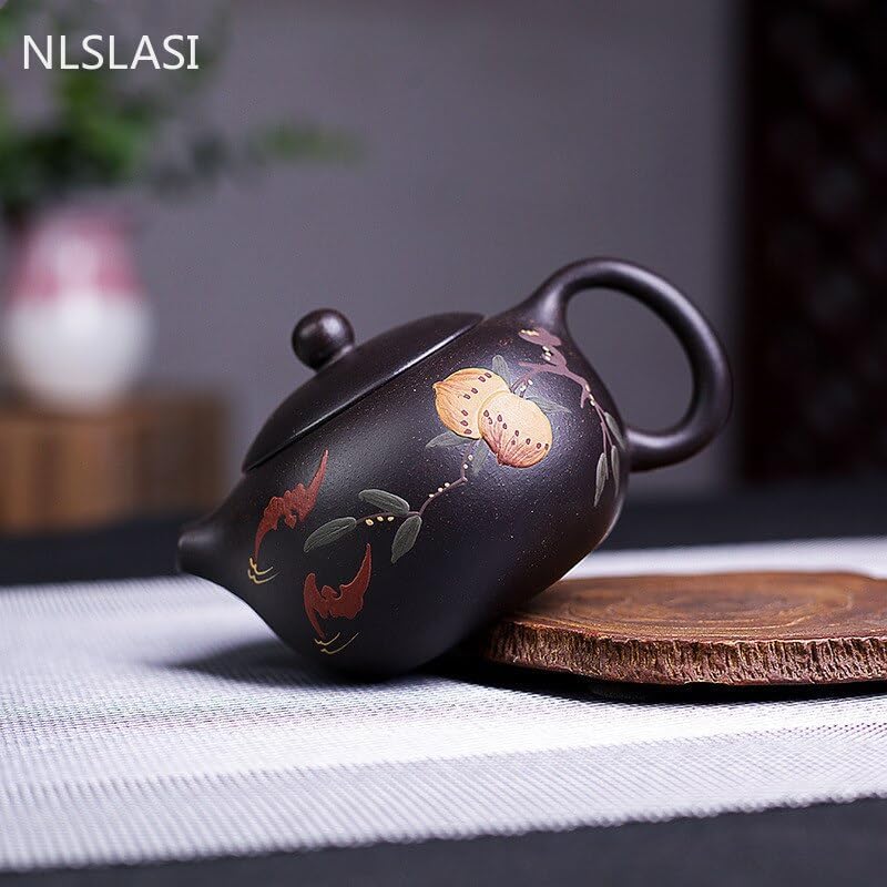 190ml Xishi Zisha teapot handmade gold black sand teapot authentic kettle tea ceremony supplies