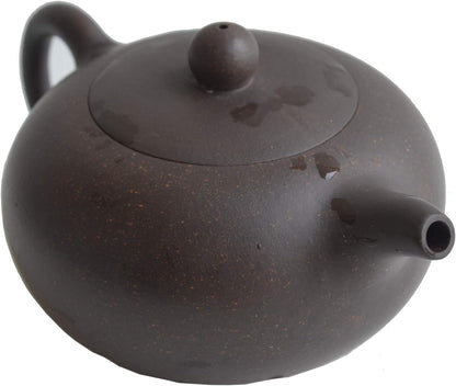 Teapot 10.8Oz Chinese Yixing Zisha Clay Pottery Handmade Xishi Tea Pot Ceramics Black Mud Heijingang Kungfu Kettle Spherical Filter