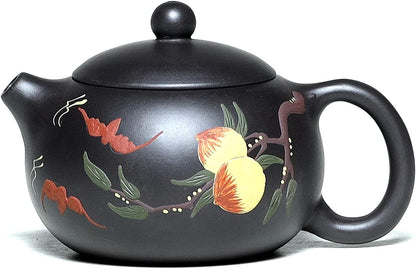 SILINE Zisha Teapot 8oz Chinese Yixing Clay Handmade Tea Pot Spherical Filter Kungfu Tea Set