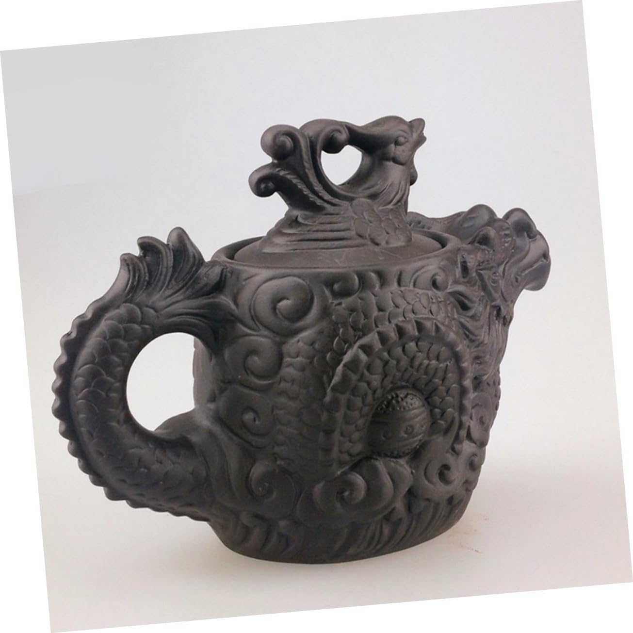 LIFKOME 2pcs Dragon Phoenix Purple Clay Teapot Purple Clay Tea Pot Zisha Teapot Brass Teapot Cast Iron Teapot