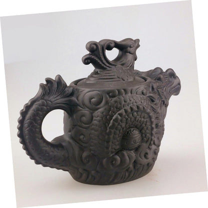 LIFKOME 2pcs Dragon Phoenix Purple Clay Teapot Purple Clay Tea Pot Zisha Teapot Brass Teapot Cast Iron Teapot
