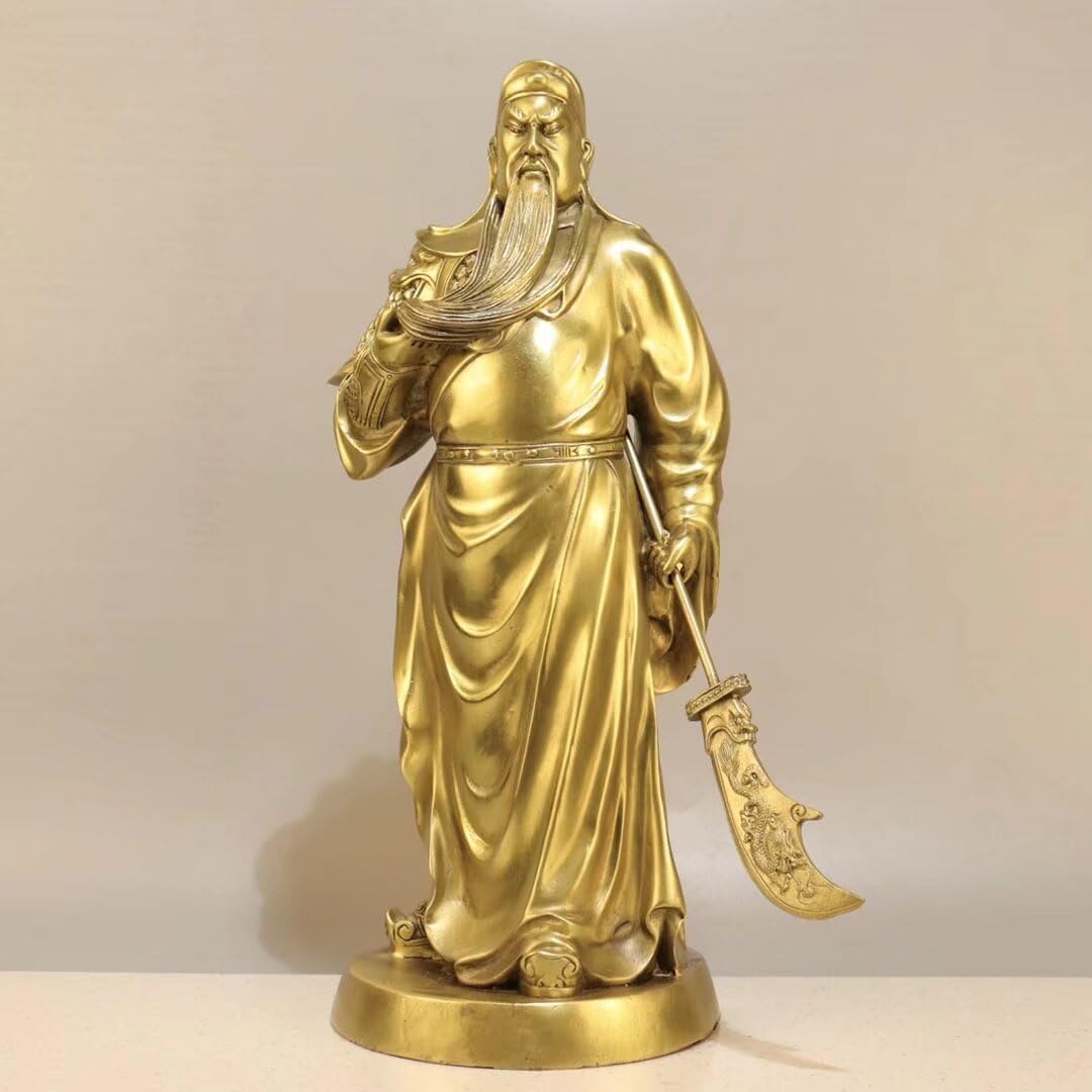 ZHONNA Guan Gong The God of Wealth Bronze Statue of Guan Yu The Chinese god of war attracts Wealth and feng Shui Gifts