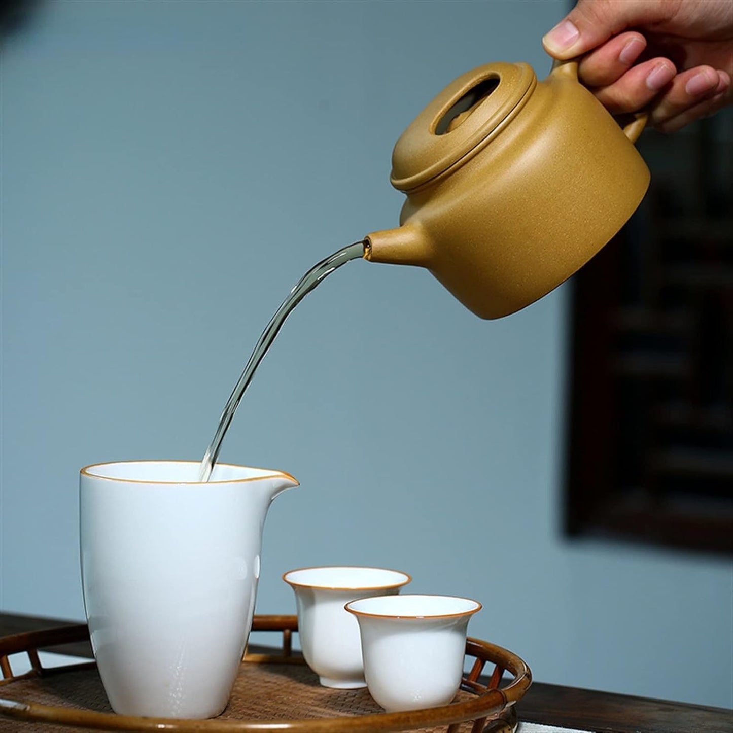 INEOUT Teapot Purple Clay Teapots Handmade Tea Pot Raw Ore Beauty Kettle Master Zisha Tea Set Customized Gifts