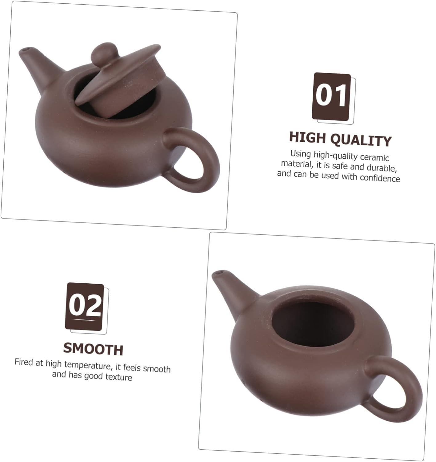 ifundom 1pc Teapot Tea Pitcher Gongfu Tea Kettle Bedside Water Beer Handmade Tea Pot Ceramic Coffee Pot Zisha Clay Pot Tea Pets Coffee Decor Ceramic Mini Pot Grace Office Ceramics Jin An