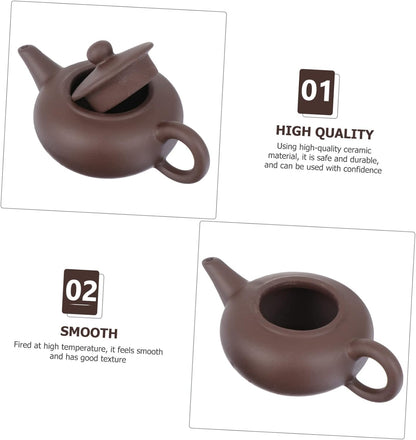 ifundom 1pc Teapot Tea Pitcher Gongfu Tea Kettle Bedside Water Beer Handmade Tea Pot Ceramic Coffee Pot Zisha Clay Pot Tea Pets Coffee Decor Ceramic Mini Pot Grace Office Ceramics Jin An