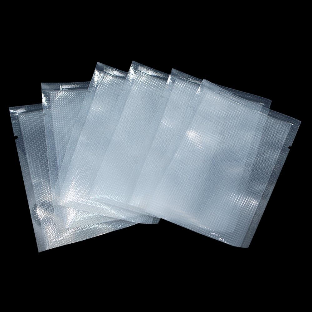FERENLI 100 Pieces 2.7x3.9 inch (Usable Size 2.4x3.3 inch) Small Vacuum Sealer Bags for Food Storage Open Top Clear Plastic Flat Pouches Bulk Food Packaging Bags with Tear Notch