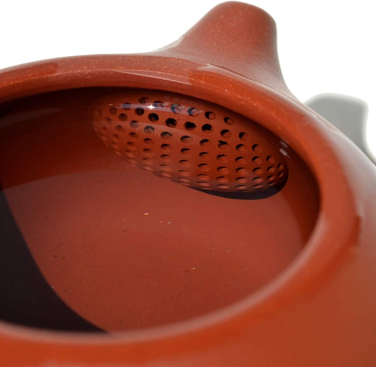 Yxhupot Teapot Chinese Yixing Genuine DaHongPao Clay Red Xishi Pots Ball Filter (8oz/240ml)