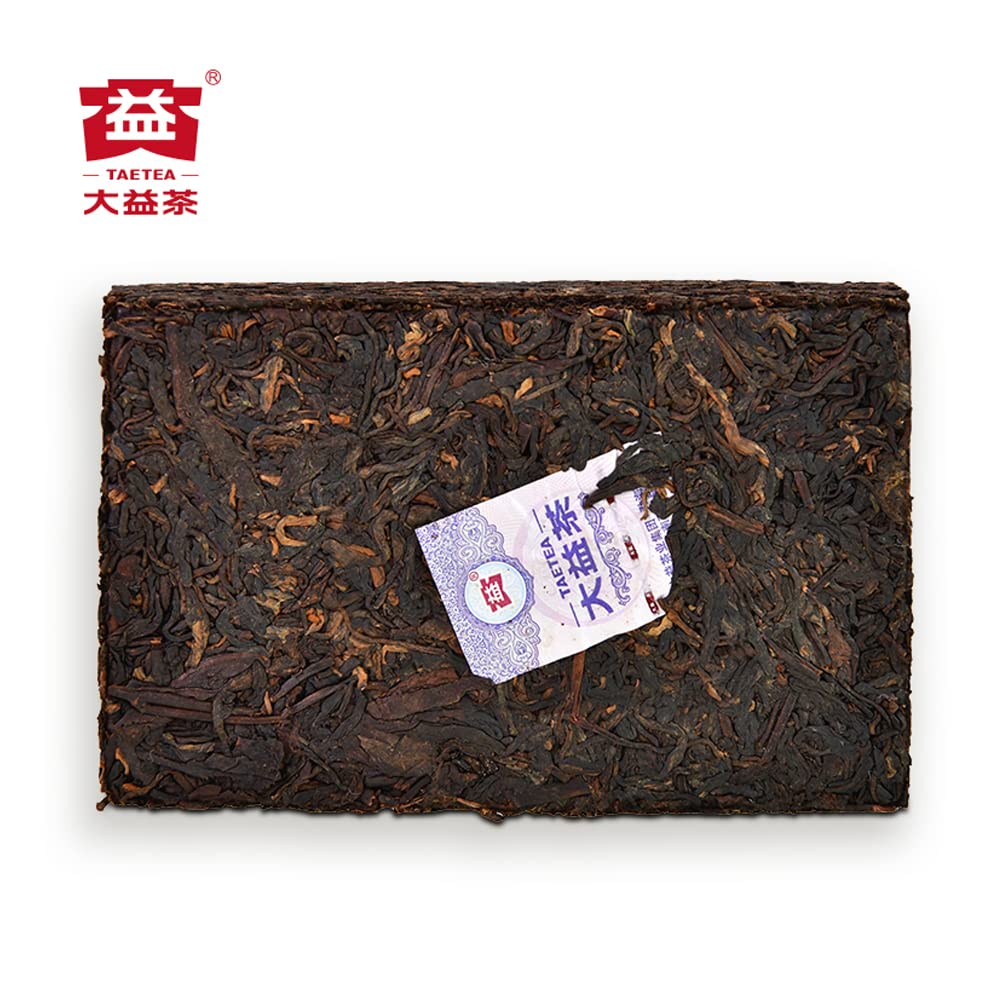 TAETEA Pu-erh Tea Cake, Old Brick Aged Fermented Puerh PU'ER Tea Brick Black Tea for Daily Drink and Gift (Ripe)