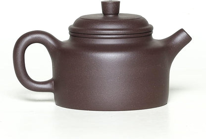 SILINE Zisha Tea Pot 8.4 Oz,Chinese Genuine Yixing Clay HandmadeTeapot with Filter,Infuser Kung Fu Loose Leaf Tea Maker Set (Dezhong,Purple Clay)