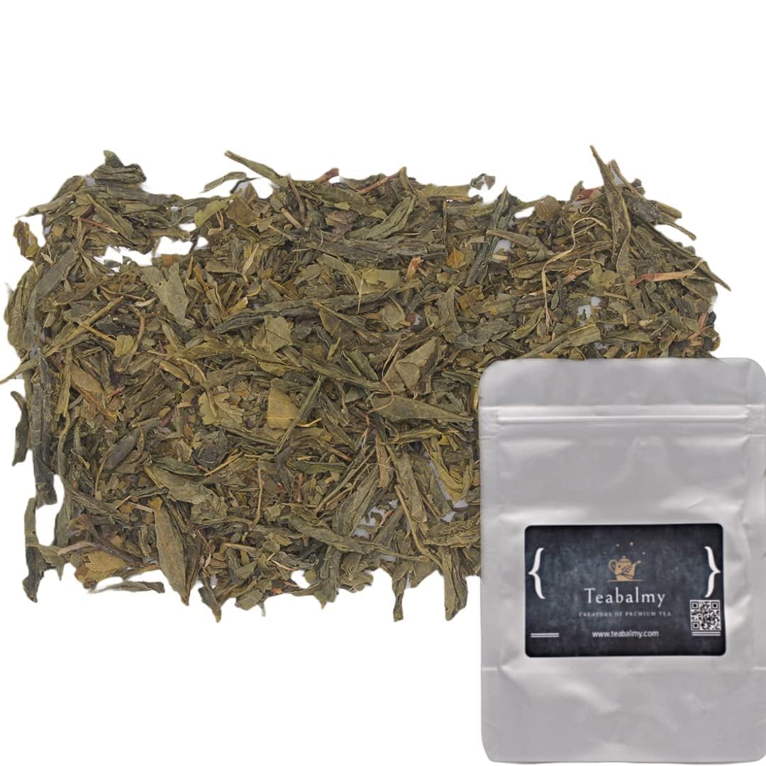 Teabalmy Sencha Loose Leaf Tea | Organically Grown High Grade Sen-Cha Green Tea | All Natural Finese Refreshing Premium Pure Tea Sencha | Resealable Bag (1.75oz (Pack of 1))