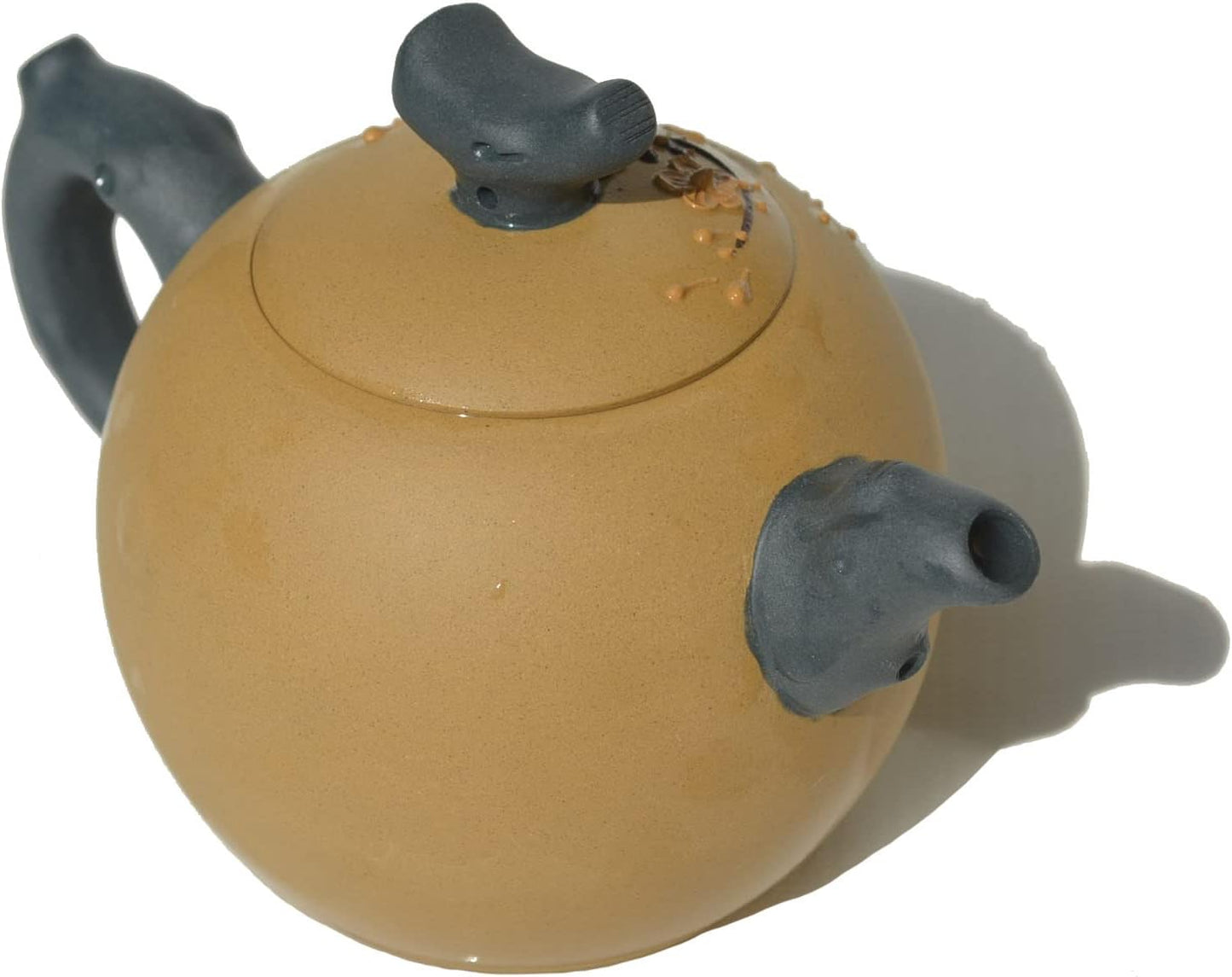 Yxhupot Teapot 12.5oz Chinese Yixing Clay Dragon Egg Zisha Plum Blossom pot