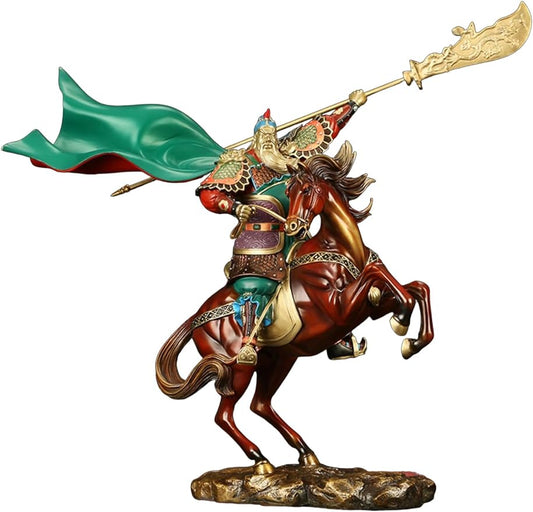 Guan Yu Statue, Guan Gong Statue, Kwan Kung, Kuan Gong Statue - God of Wealth God of Fortune- Copper Guan Yu Figurines,Bronze Guan Gong Sculpture - Guan Di Statue-Guan Yun Chang-Best Feng Shui Gifts
