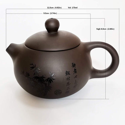 Aeseark Chinese Tea Set – Handmade Portable Purple Clay Tea Set,Gongfu Tea Set,Kung Fu Tea Set, Tea pot Set Porcelain Teapot & Teacups with Travel Bag - As Gifts