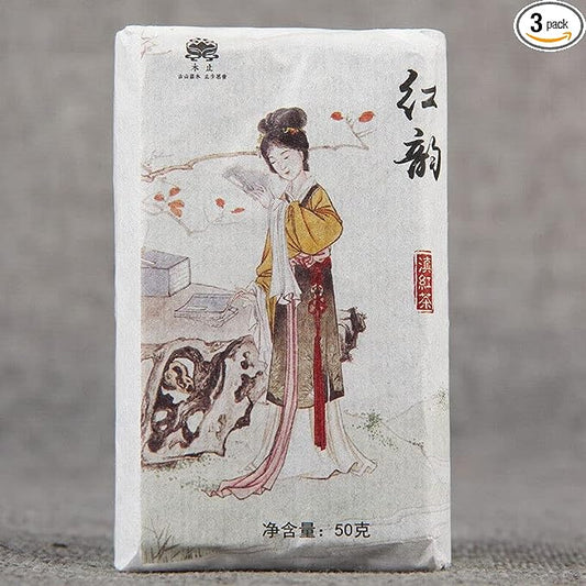 Dian hong Tea Yunnan Muzhi Dianhong Red Rhyme Small Brick 50g/Pc Mini Black Tea (50g*3)