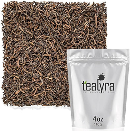 Tealyra - Ripe Pu'erh Tea - 20 Years Aged Loose Leaf from Yunnan - China - 100% Natural - Caffeine Level High - Aged Black Tea Pu Er - 110g (4-ounce)