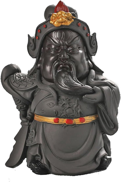 RORPOIR Changing Face Zhang Guan Yu Statue Guan Gong Collectible Figurine Sculpture The Office Desk Decor Office Desk Decorations Chinese Decor Tea Tray Decor Figure Resin Tea Pet Pet