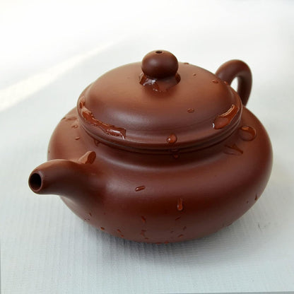 Teapot 8.6oz Chinese Yixing Genuine Clay Classics FangGu Pot Infusers Tea (Red Dahongpao)