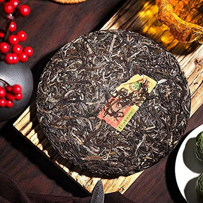 ONWILLTEA - 12.6oz Classic Raw Pu-erh Tea 7541, Aged Fermented Puerh Tea Cake, Chinese Sheng Pu'er Tea Black Tea 357g