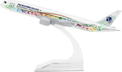 24-Hours 1:400 MEX Feathered Snake Painting 787 16cm Alloy Airplane Model for Display or Collection