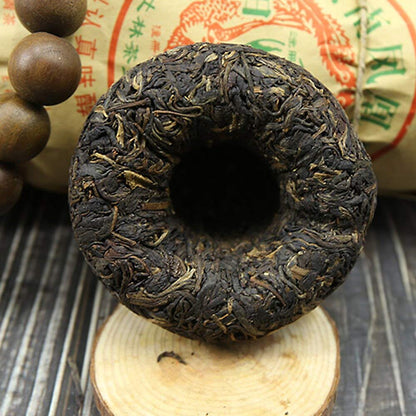 FullChea - 2013 Tulin Raw Pu-erh Jia Tuo Cha - Pu Erh Tea Loose Leaf - Sheng Puerh From Yunnan - Helps Degistion (17.6oz/ 500g)