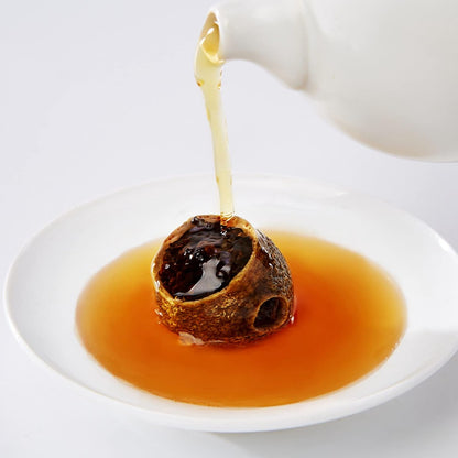 Puer Tea, 65g Chinese Pu Erh Tea with Pure Plant Of Ingredient Pu Erh Small Green Orange with Rich Organic Matter for Daily Office Teahouse Drinking