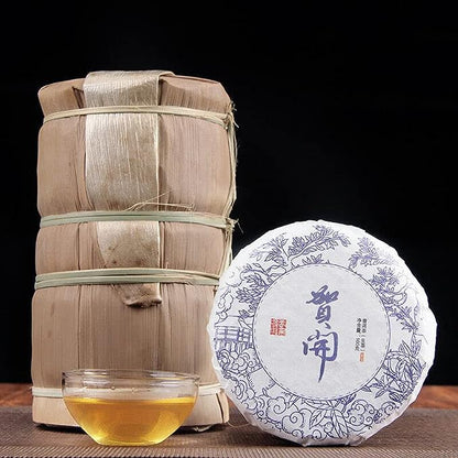Old Ancient Tree Pressed Pu'er Tea Yunnan Menghai Raw Tea Cake 100g
