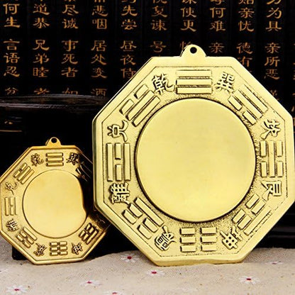 Chinese Feng Shui Brass Convex Bagua Mirror Fengshui ba gua Mirrors 4.5 inch