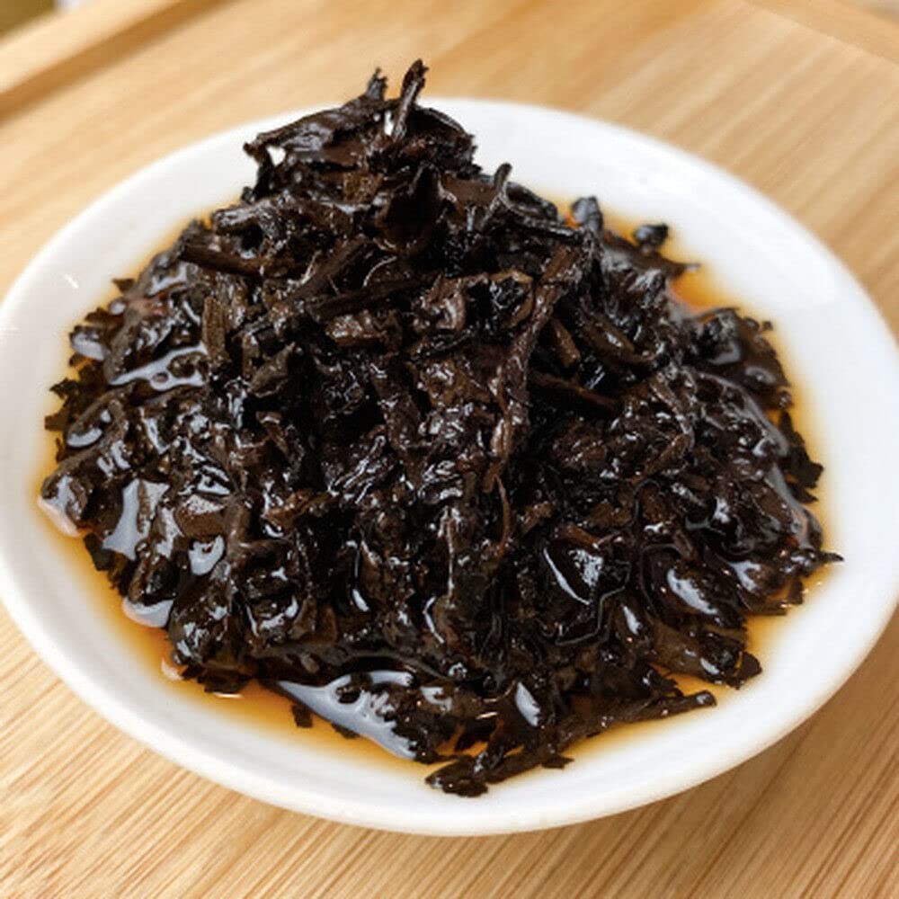 Black Tea Cake Ecology Pu'er Organic Bingdao Ripe Puer Tea Antique Pu-erh 357g