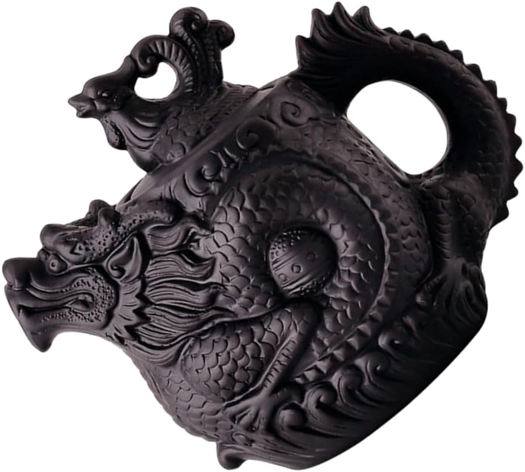 LIFKOME 2pcs Dragon Phoenix Purple Clay Teapot Purple Clay Tea Pot Zisha Teapot Brass Teapot Cast Iron Teapot