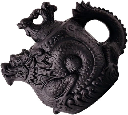 LIFKOME 2pcs Dragon Phoenix Purple Clay Teapot Purple Clay Tea Pot Zisha Teapot Brass Teapot Cast Iron Teapot