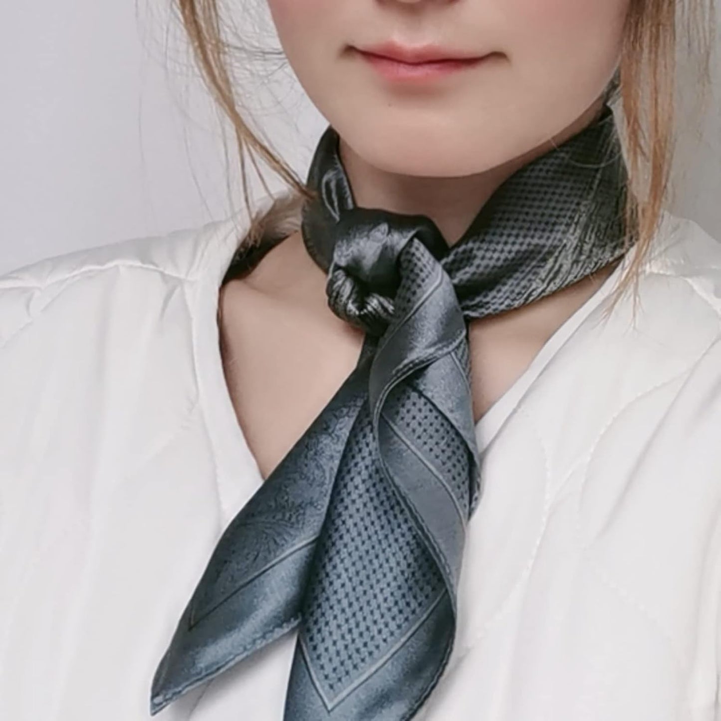 RAN Winter Warm Scarfs Spring and Autumn Lightweight Small Silk Scarf, Women's Silk Decorative Scarf Neckerchiefs, 20.9" x 20.9"