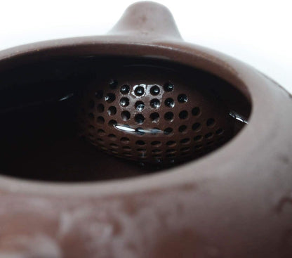 Teapot 200ML Chinese Yixing Xishi ZinI Clay Pots Ball Filter Infuser for Loose Tea (Spherical filter)