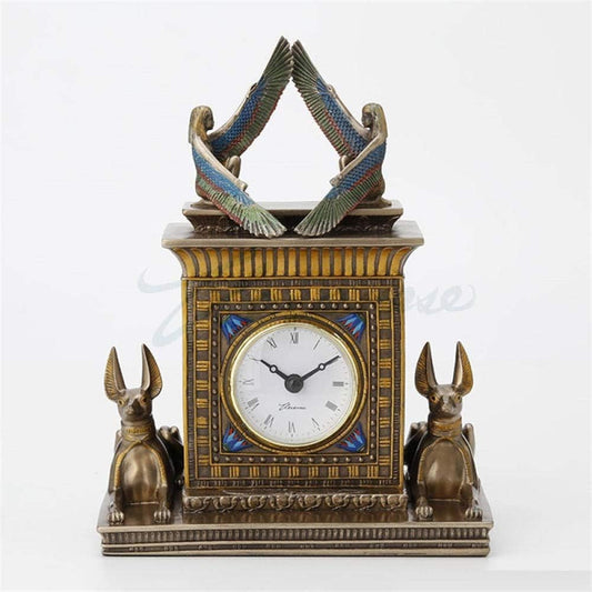 Sculptures Statues for Home Decor Egyptian Statue Art Sculpture Decoration Creative Clock Resin Crafts Home Decor Birthday Gift