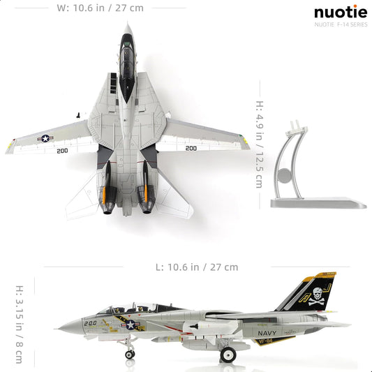 US Navy F-14 Tomcat 1/72 Alloy Model VF-84 Jolly Rogers Fighter DieCast Metal Airplane Military Display Model Collection or Gift