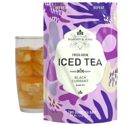 Harney & Sons Fresh Brew Peach Iced Tea, 3 count box, Makes 6 Quarts of Iced Tea