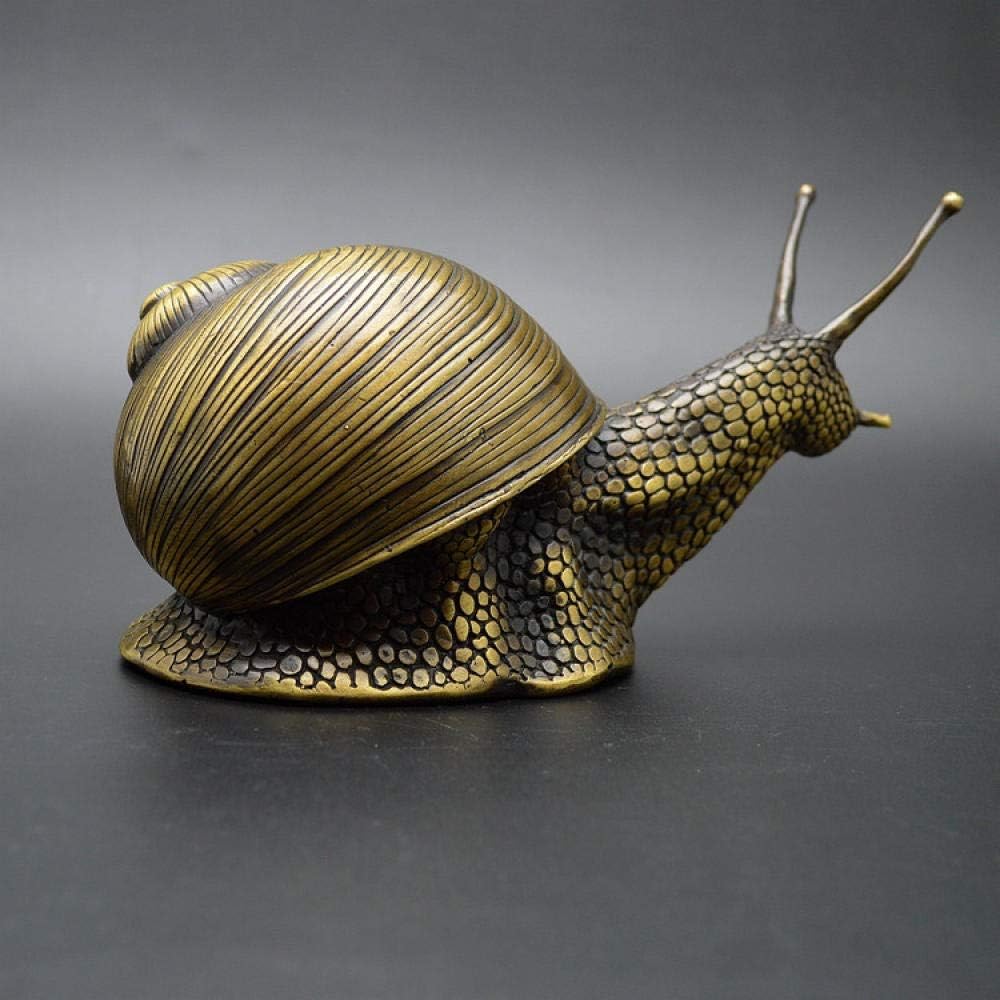 Figurin Statues for Home Decor Decorated Copper Carved Snail Statue