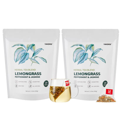 YMORD Chrysanthemum Cassia Seed Tea - Liver Cleanse Detox & Repair Tea with Burdock Root, Osmanthus, Goji Berries - Natural Healthy Herbal Tea Bags - 20 Count - Vegan, Sugar Free & Caffeine Free