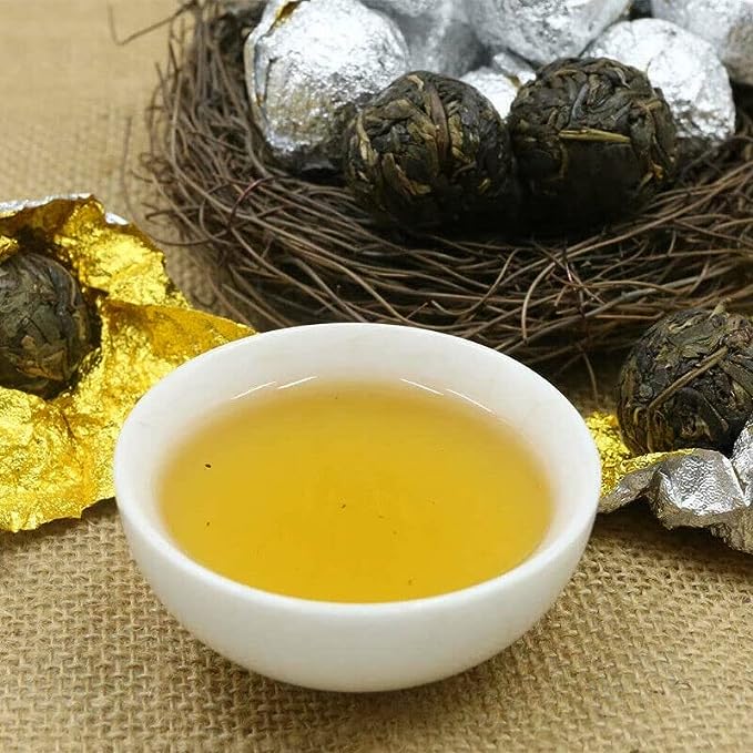 Tuocha Shen Puer Hand Made Dragon Pearl Yiwu Old Tree Materials Raw Puerh (500g)