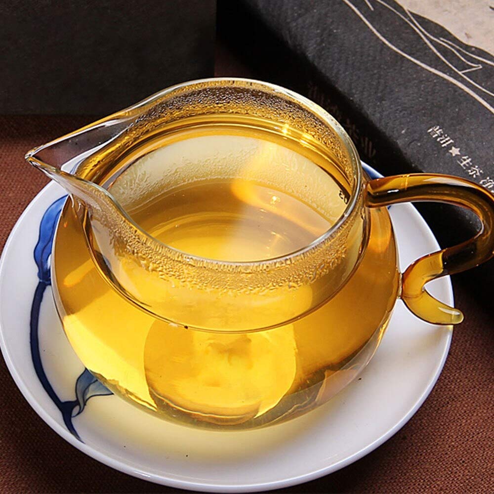 FullChea - 2017 Haiwan Raw Pu-erh Tea Brick - Sheng Pu Erh Tea Loose Leaf - Menghai Puerh - Increases Energy - 8.8oz / 250g