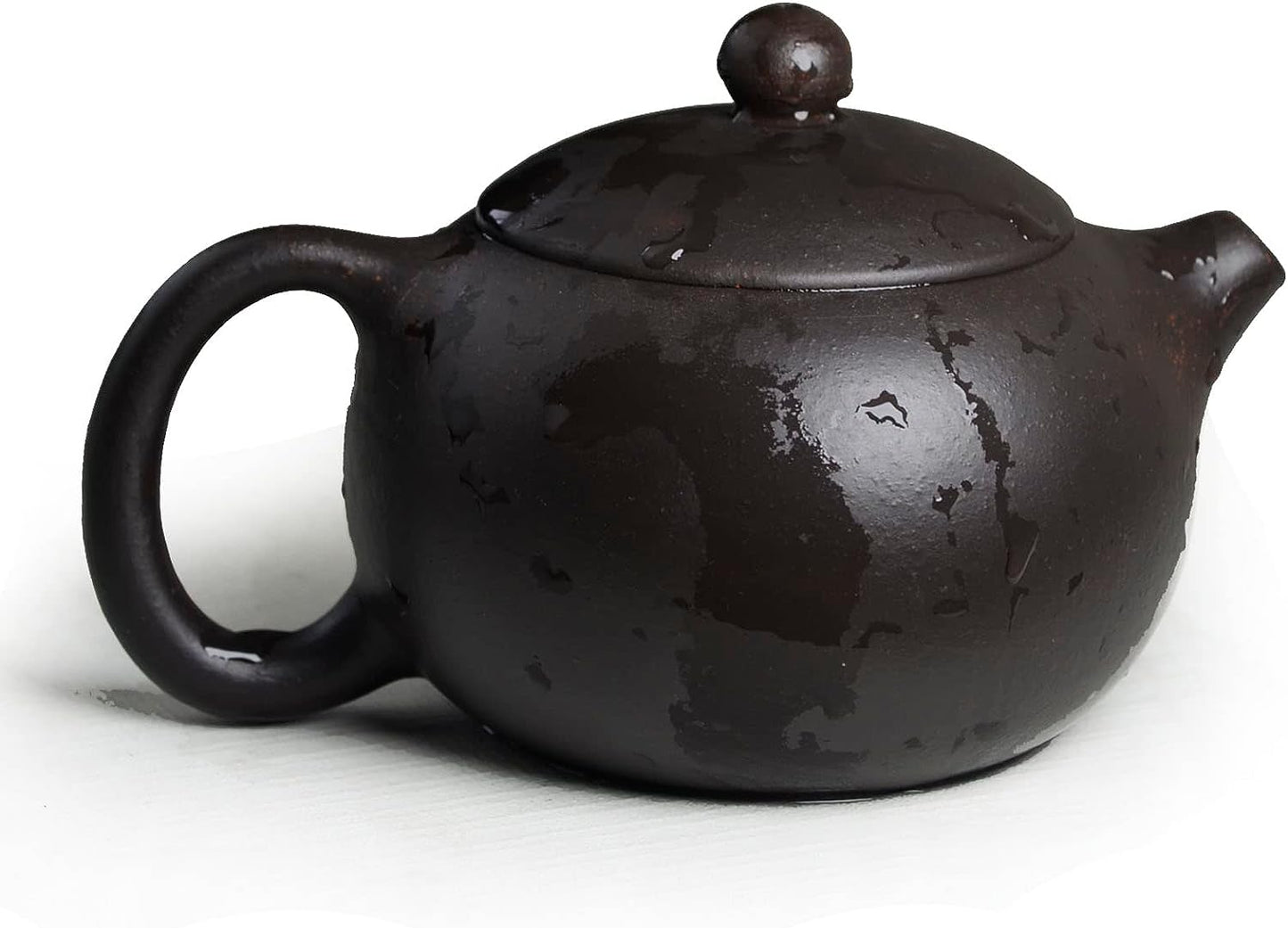 Teapot Chinese Yixing Clay Genuine Black Sand HeiJinGang Tea Xishi Pots (6.8oz/200cc)