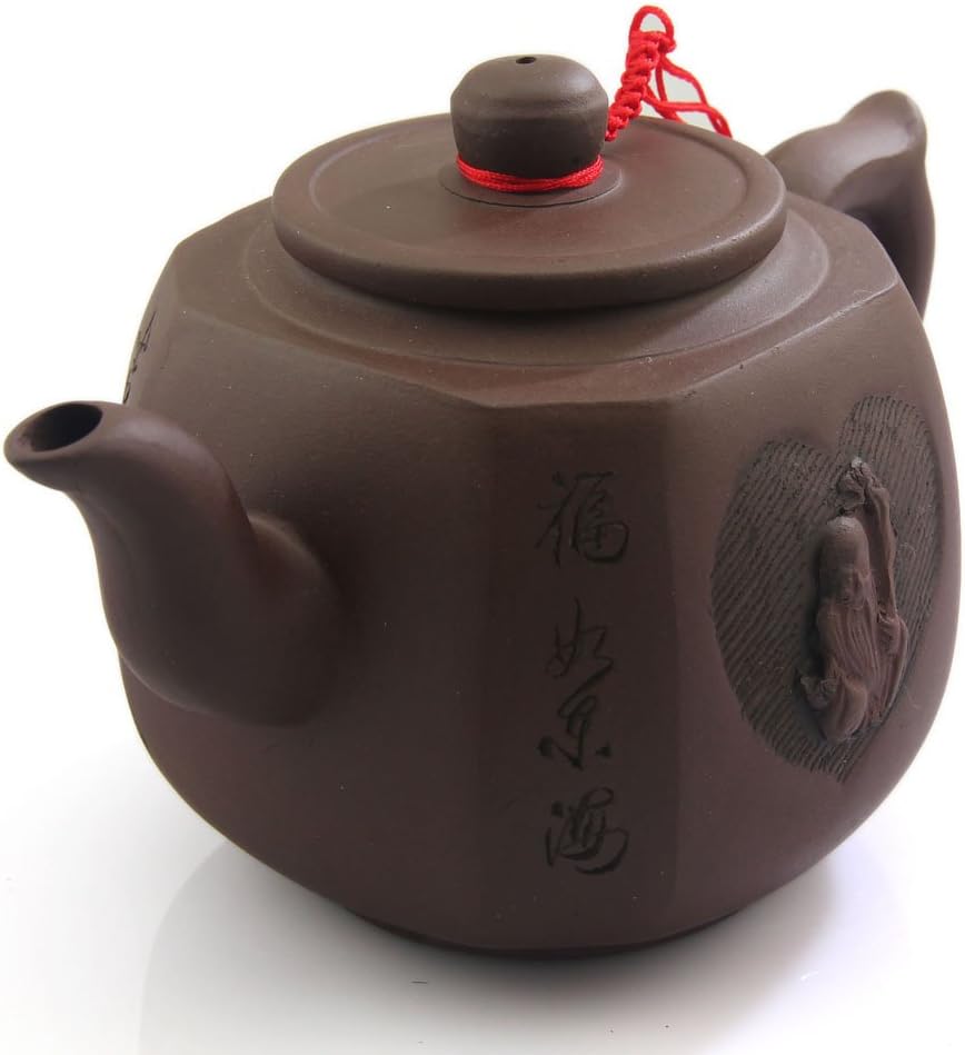 500ml Chinese Yixing god of longevity Handmade Purple clay Pottery Zisha Teapot