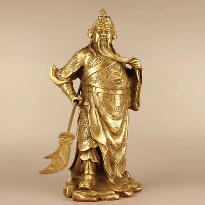 ZHONNA Guan Gong The God of Wealth Bronze Statue of Guan Yu The Chinese god of war attracts Wealth and feng Shui Gifts